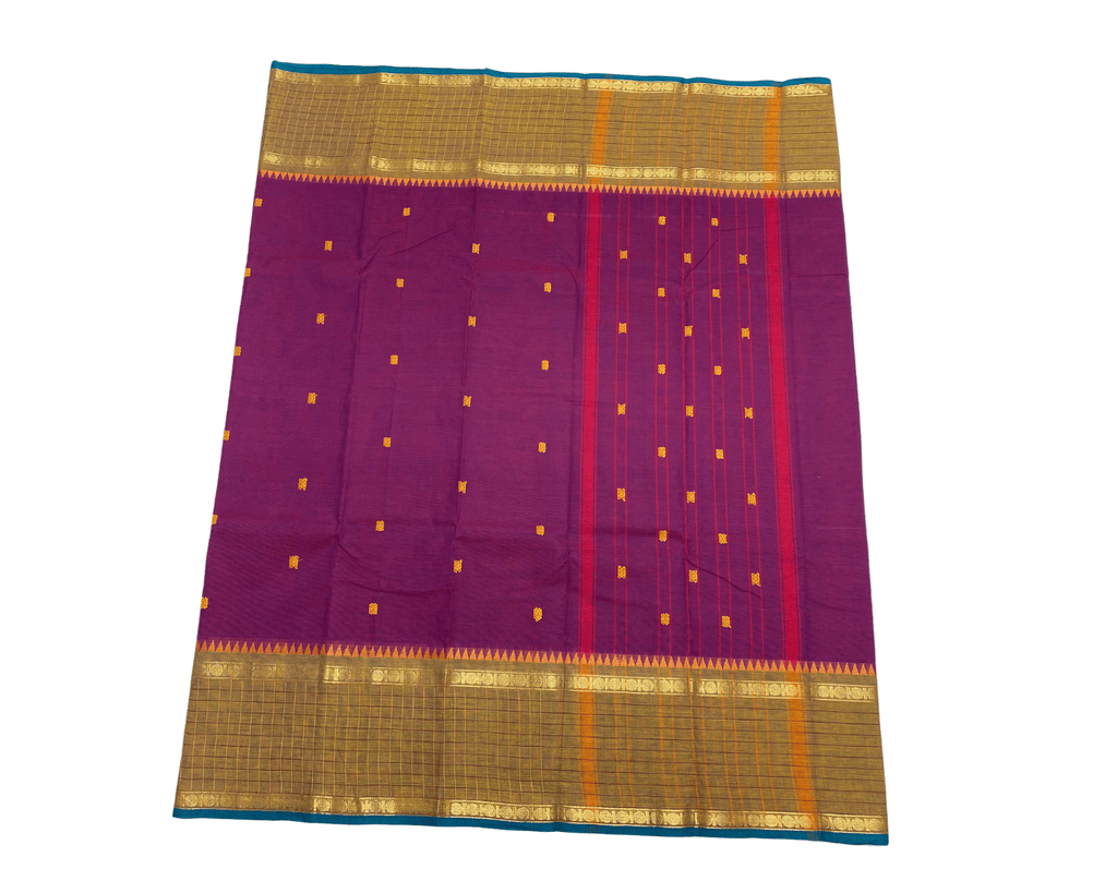 Purple Cotton Saree
