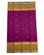 Purple Cotton Saree