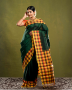 Korvai Palum-Pazham Handloom Silk Saree