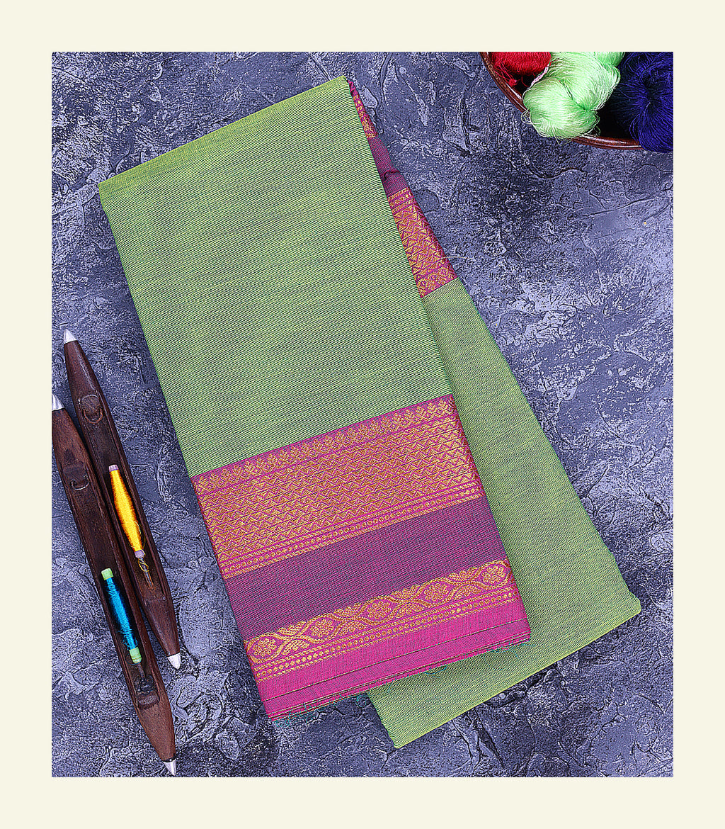 Light Green Cotton Saree