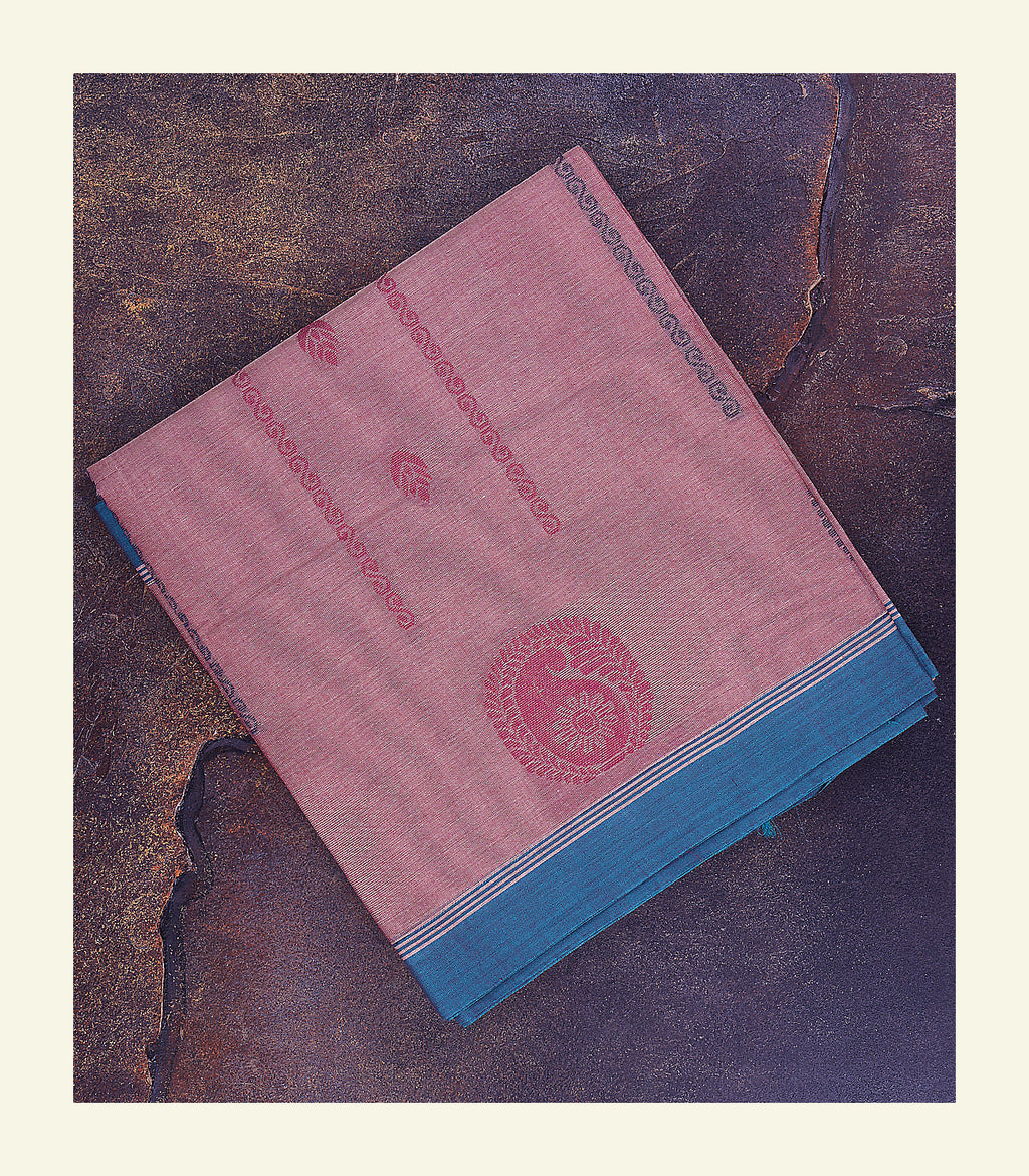 Light Pink Cotton Saree