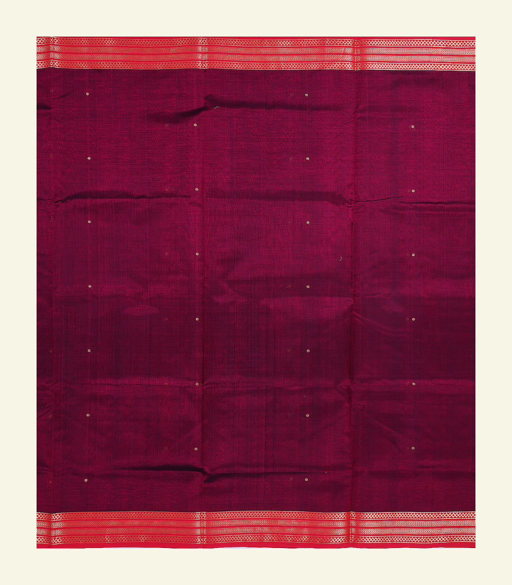 Maroon Silk Cotton Saree