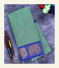 Mint Green Cotton Saree