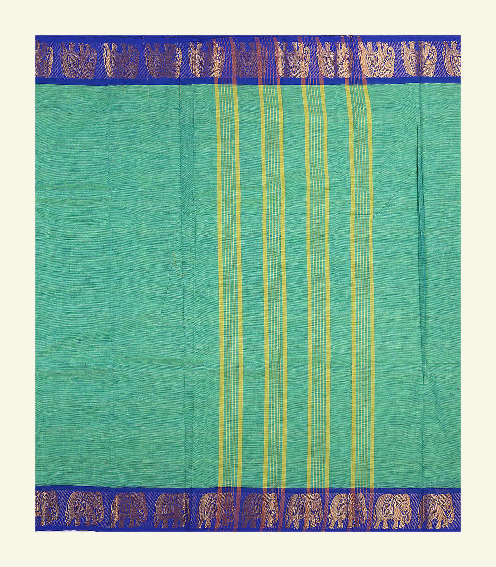 Mint Green Cotton Saree