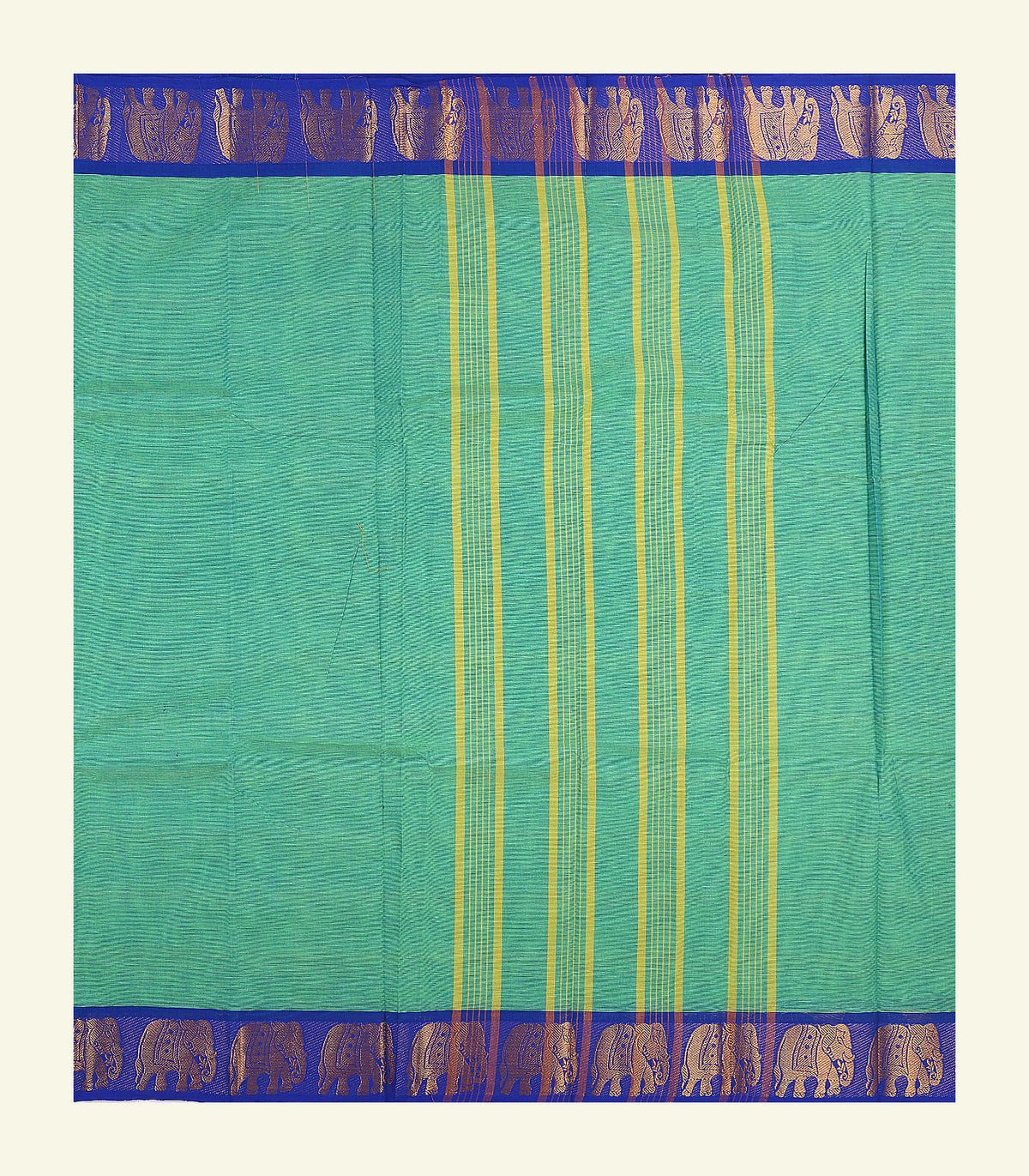 Mint Green Cotton Saree