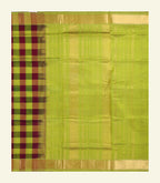 Multicolour Checkered Silk Cotton Saree