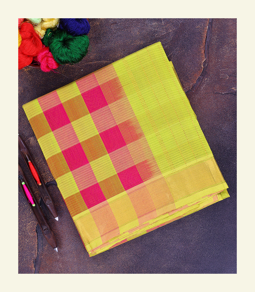 Multicolour Silk Cotton Saree