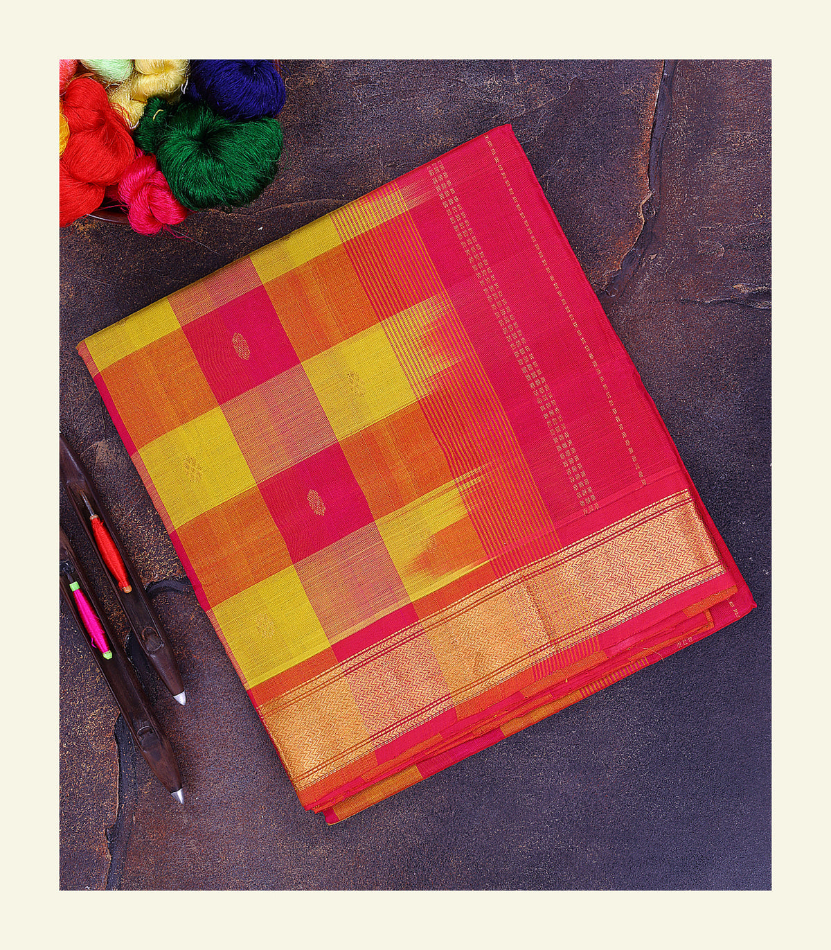 Multicolour Silk Cotton Saree