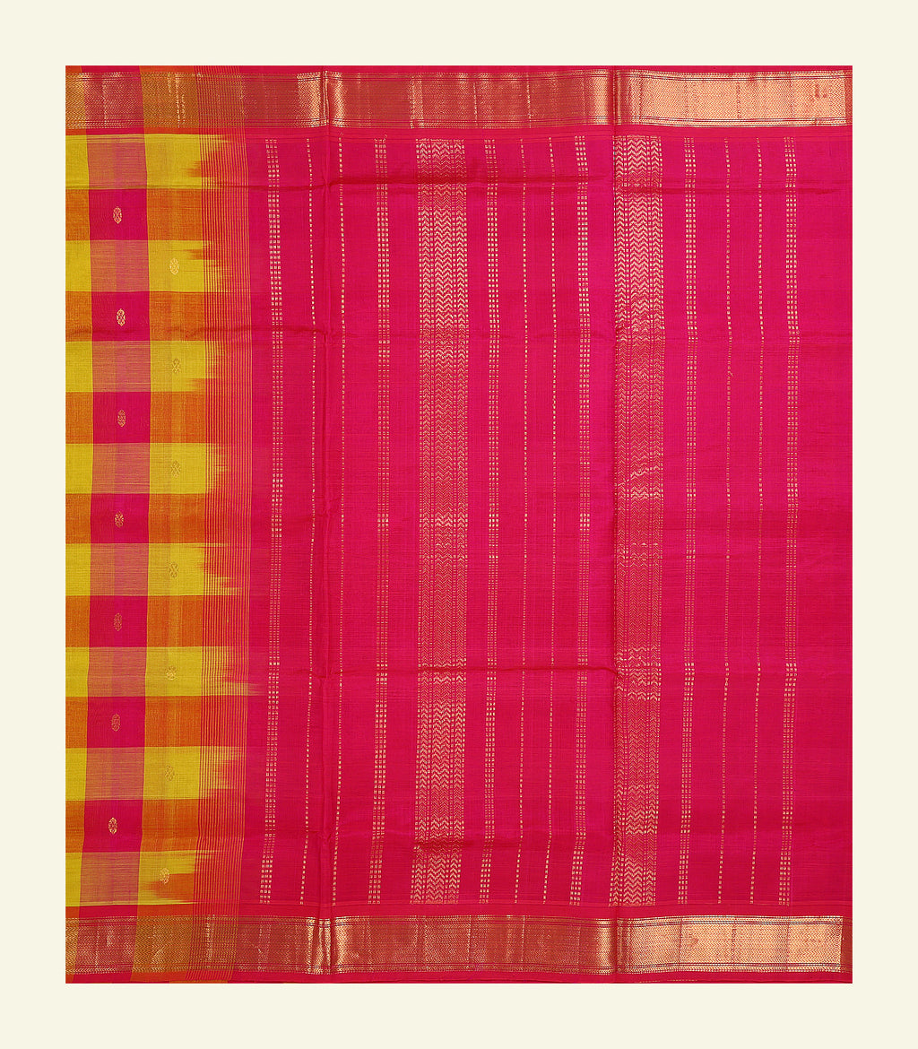 Multicolour Silk Cotton Saree