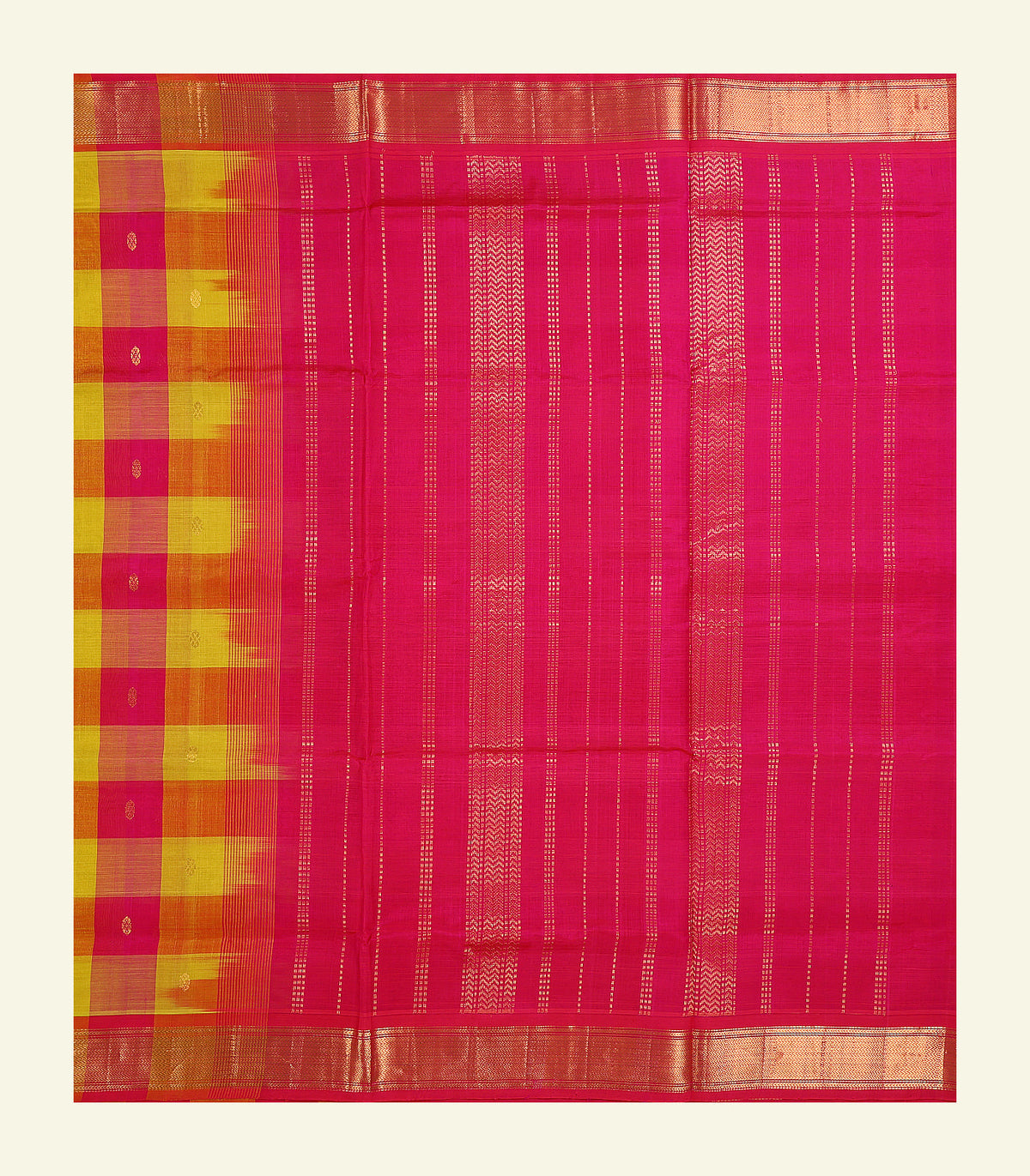 Multicolour Silk Cotton Saree