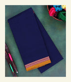 Navy Blue Cotton Saree