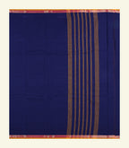 Navy Blue Cotton Saree