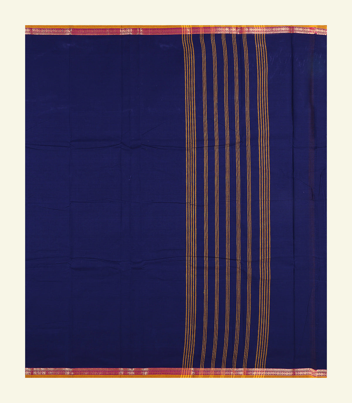 Navy Blue Cotton Saree