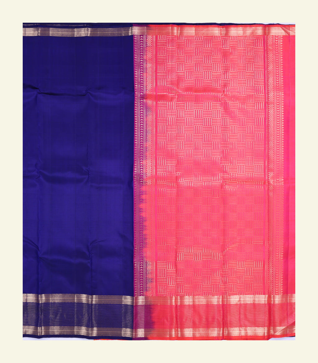 Navy Blue Silk Saree