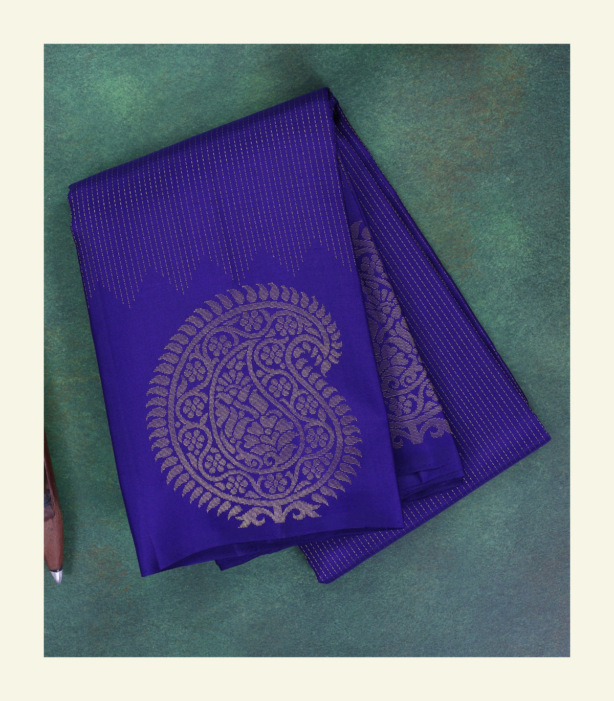 Navy Blue Silk Saree