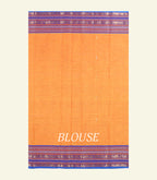 Orange Cotton Saree