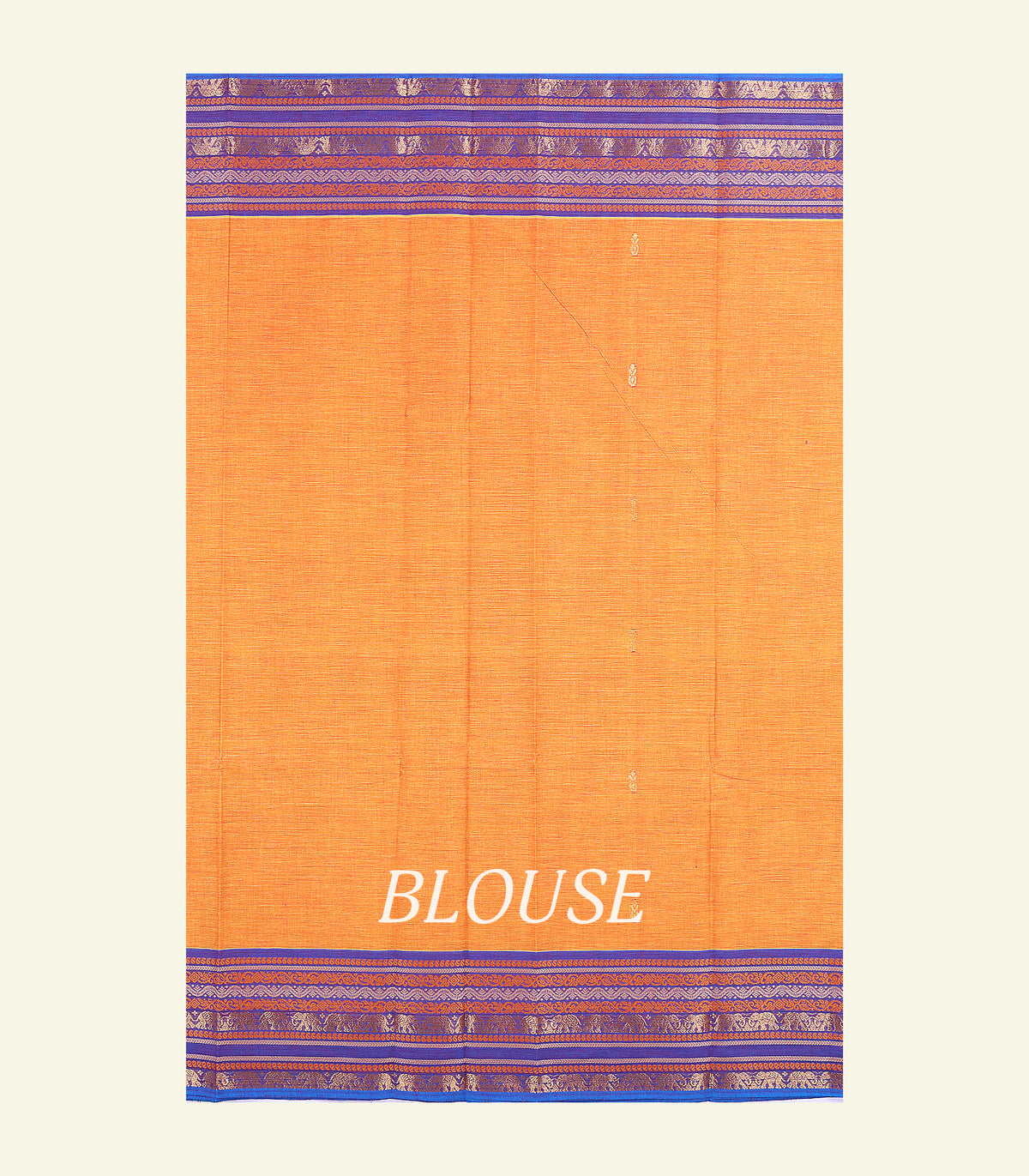 Orange Cotton Saree