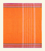 Orange Cotton Saree