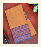 Orange Cotton Saree