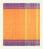 Orange Cotton Saree