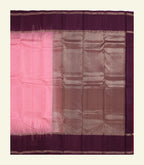 Pink Checkered Silk Saree