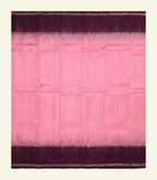 Pink Checkered Silk Saree