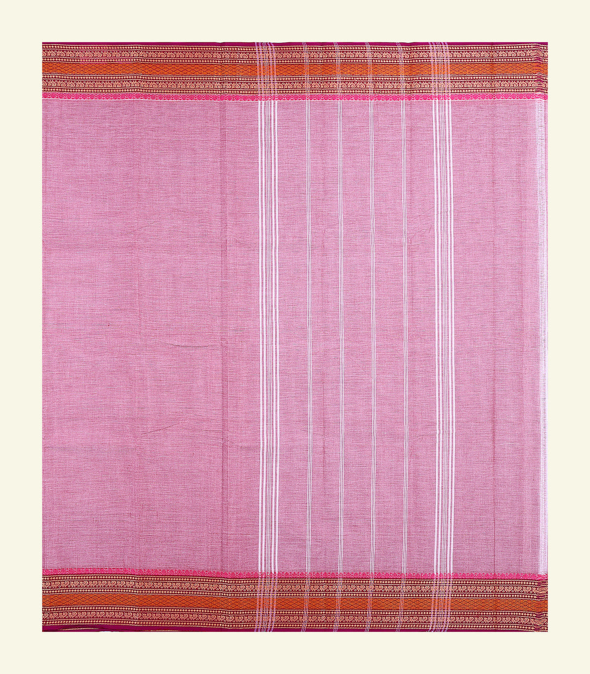Pink Cotton Saree