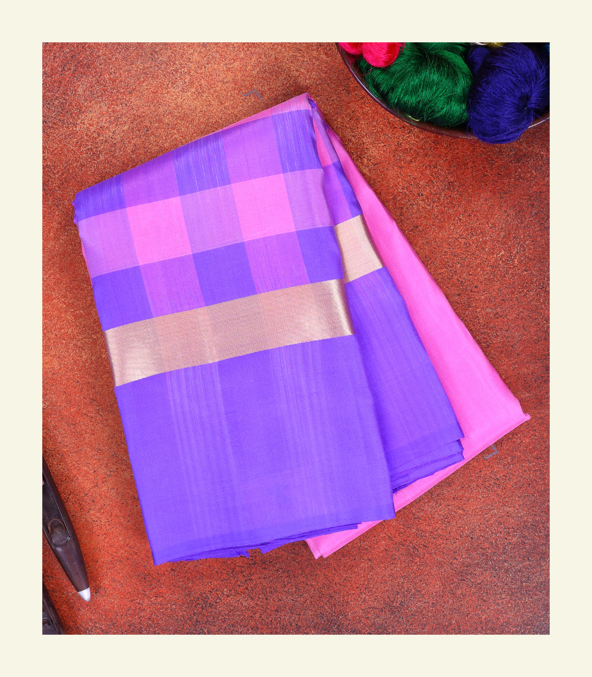 Pink Silk Saree