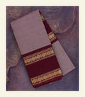 Plain Pink Cotton Saree