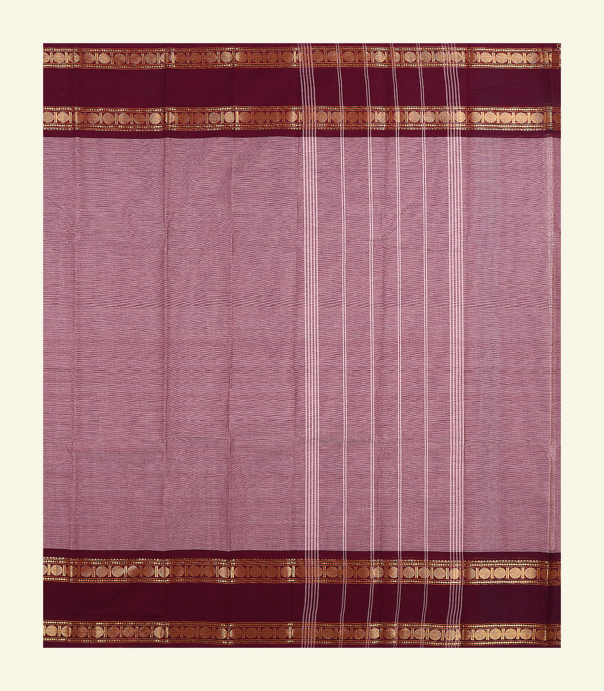 Plain Pink Cotton Saree