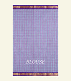 Purple Checkered Cotton Saree