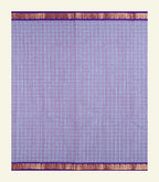 Purple Checkered Cotton Saree