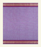 Purple Checkered Cotton Saree