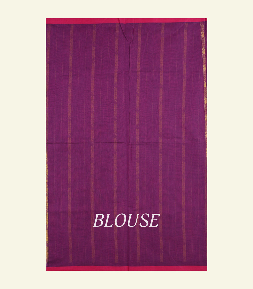 Purple Cotton Saree