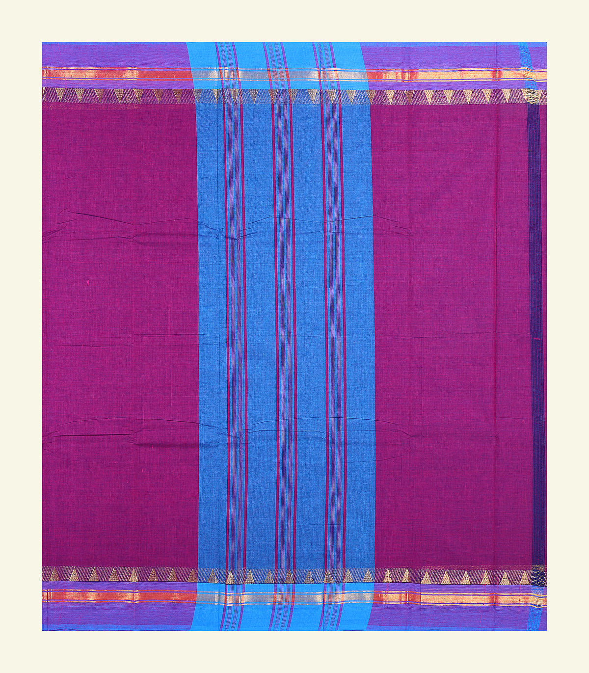 Purple Cotton Saree