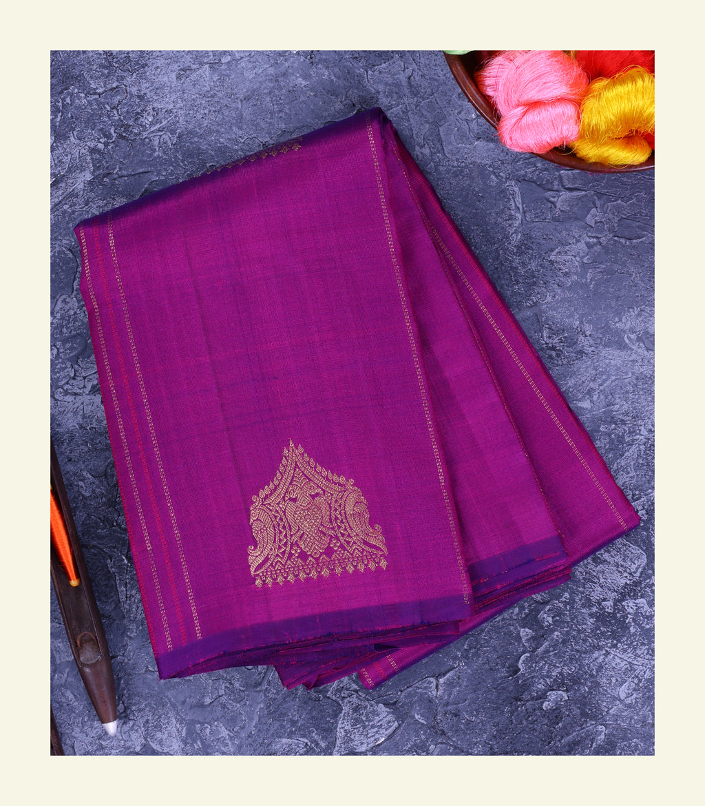 Purple Silk Saree