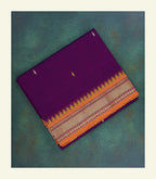 Purple Temple Border Cotton Saree