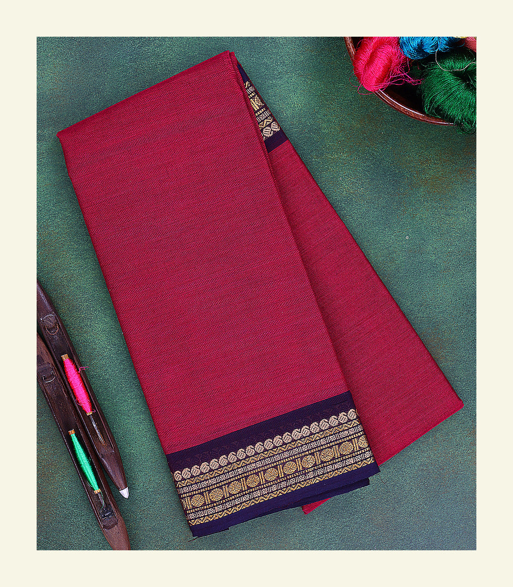 Red Cotton Saree