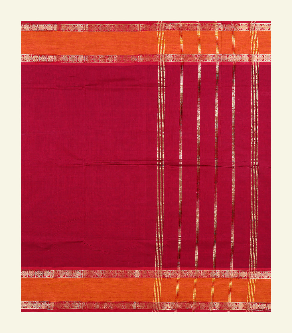 Red Cotton Saree