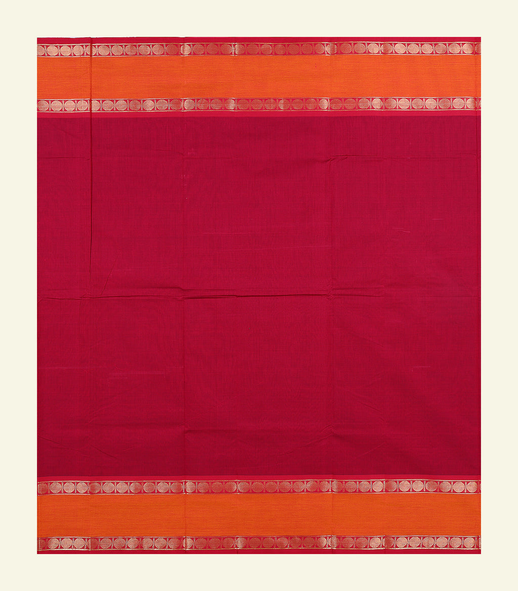 Red Cotton Saree