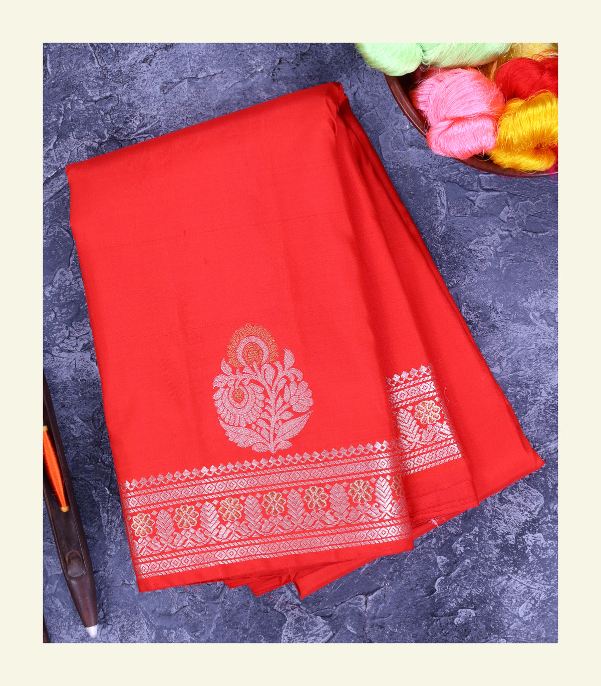 Red Handloom Silk Saree