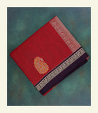 Red Paisley Cotton Saree