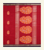 Red Paisley Cotton Saree