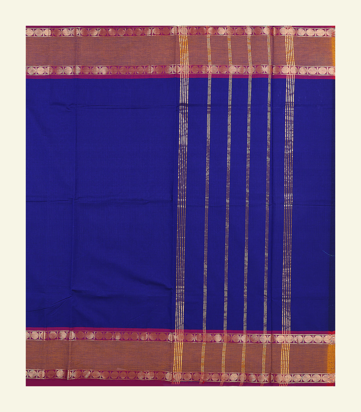 Royal Blue Cotton Saree