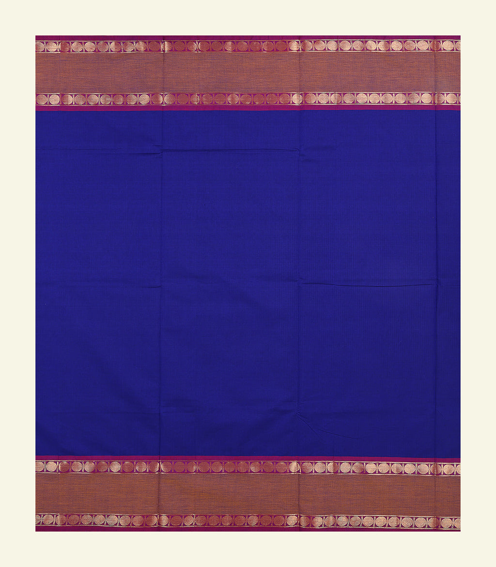 Royal Blue Cotton Saree