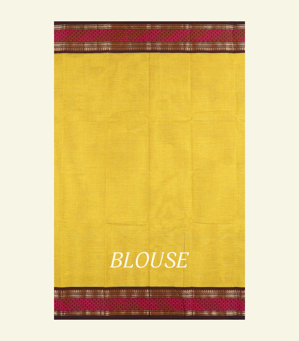 Yellow Cotton Saree
