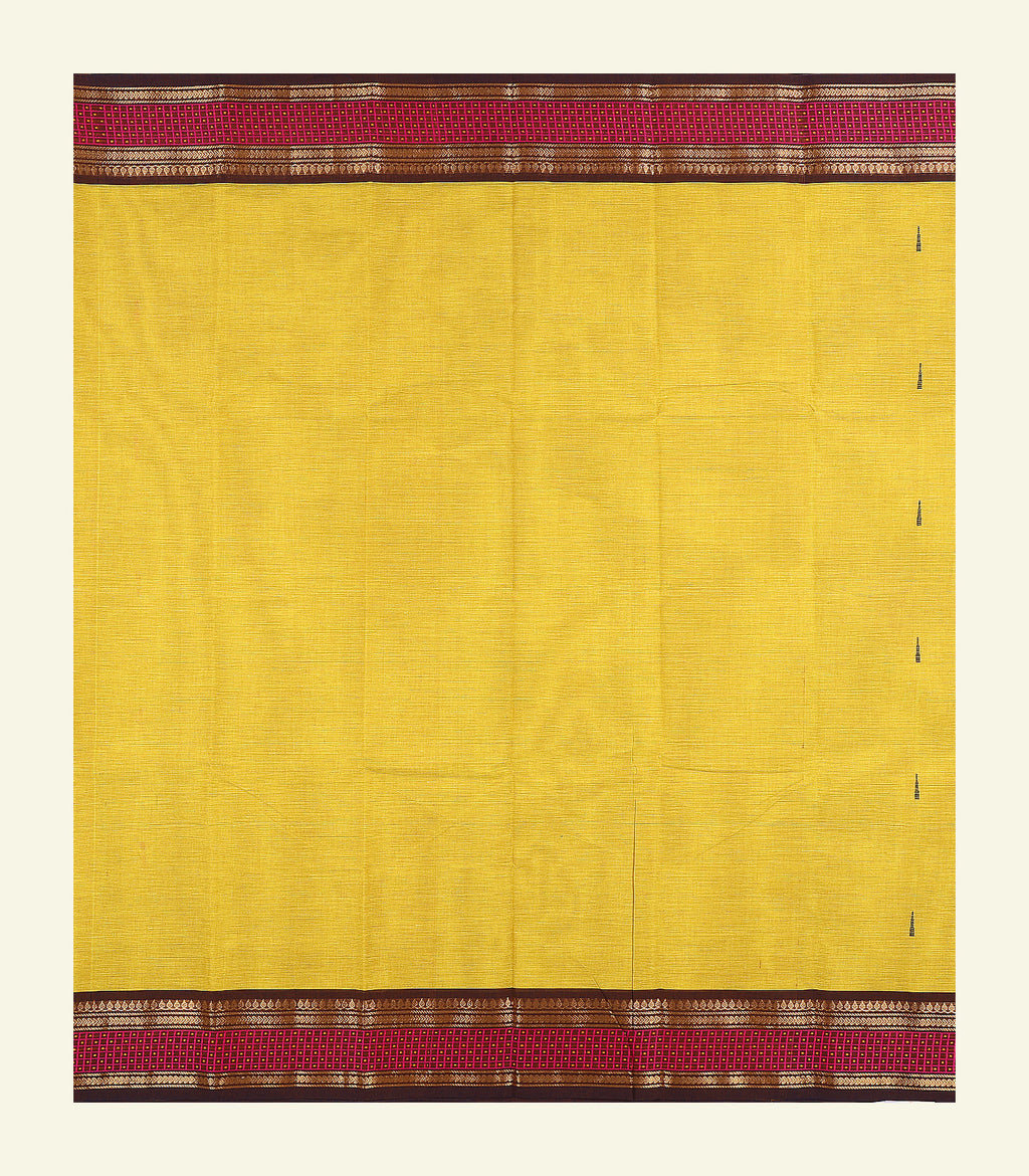 Yellow Cotton Saree