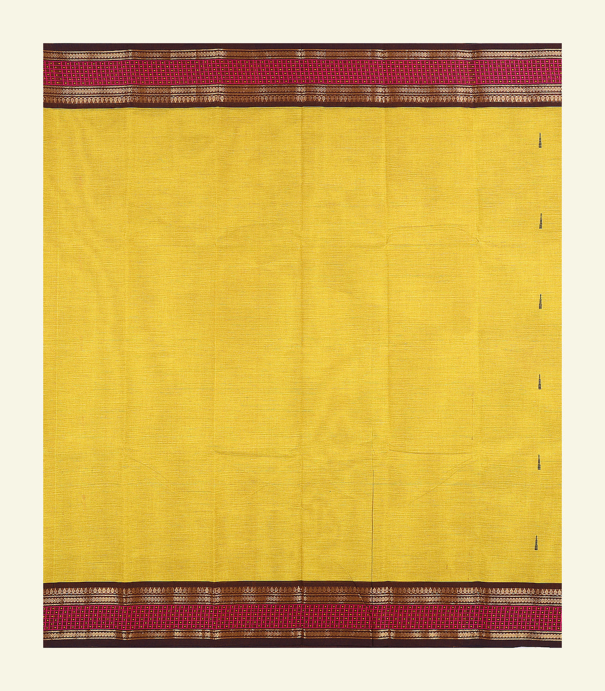 Yellow Cotton Saree