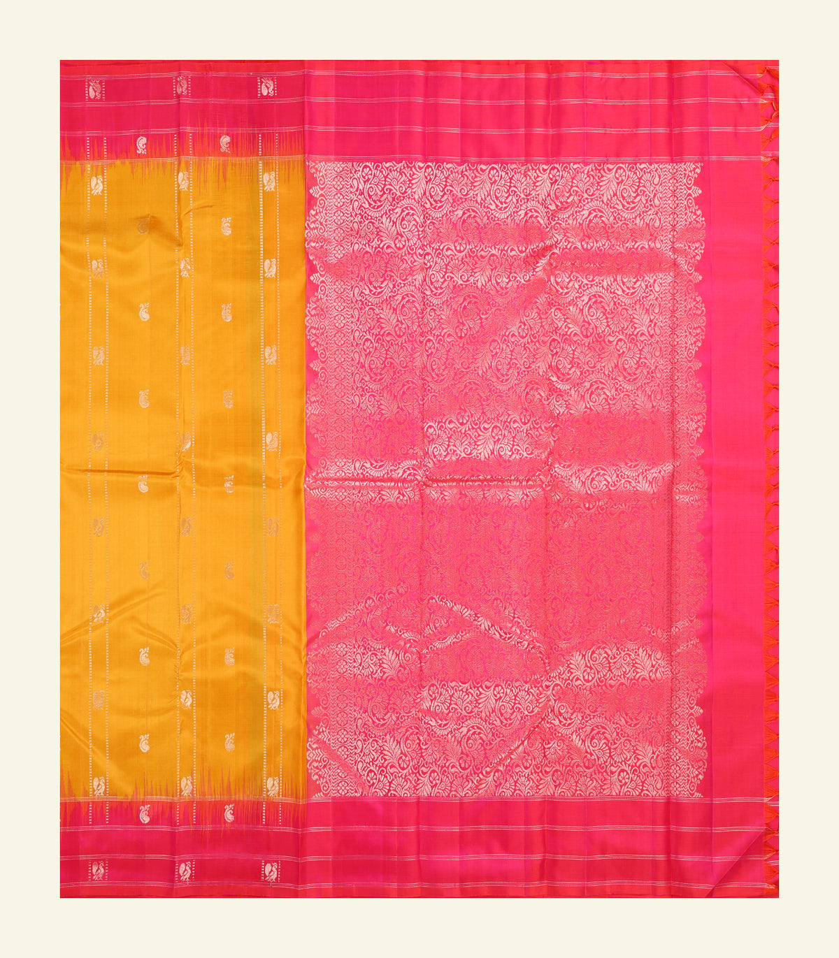 Yellow Silk Saree