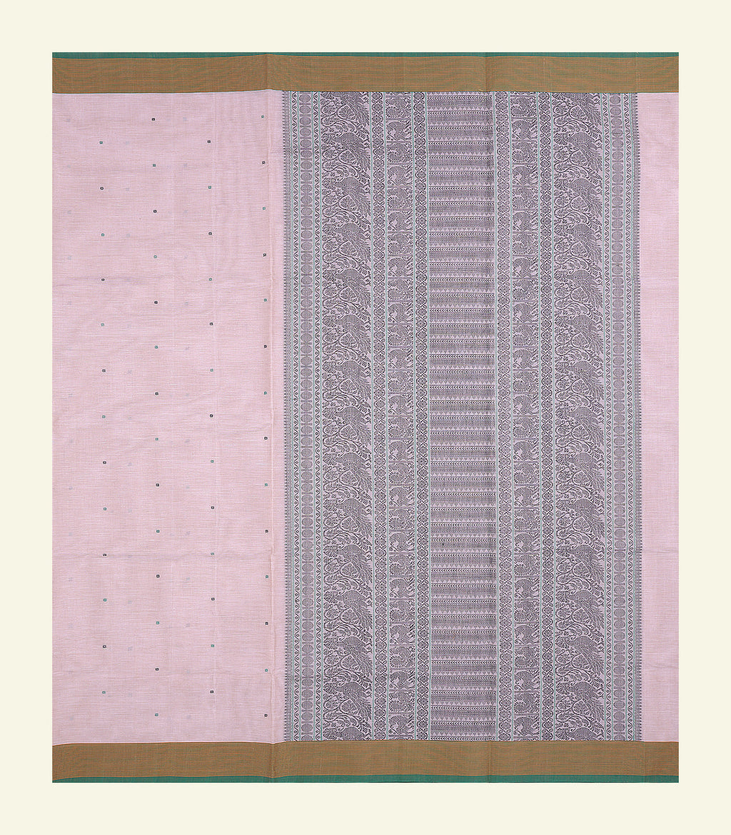 Light Pink Handloom Cotton Saree